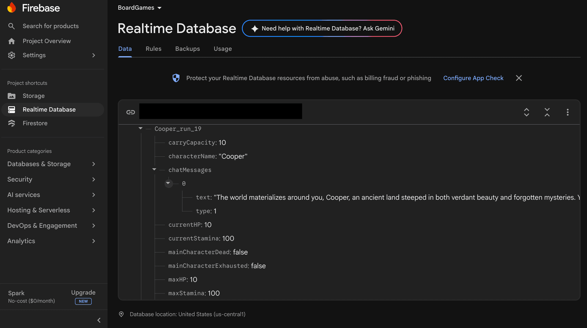 Firebase Backend Data