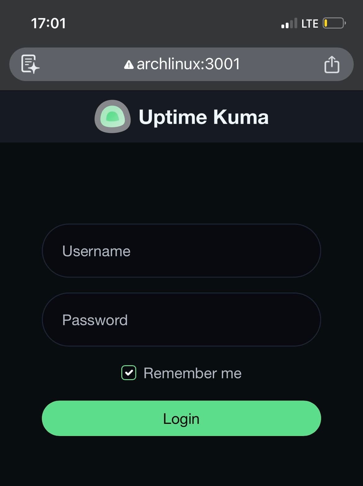 Remote Access to Uptime Kuma Without Local Network Connection